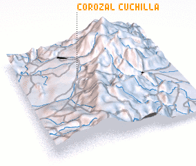 3d view of Cuchilla Corozal